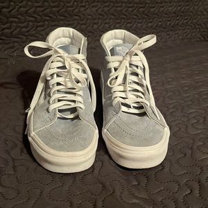 Light blue Hightop vans, size 7 women’s